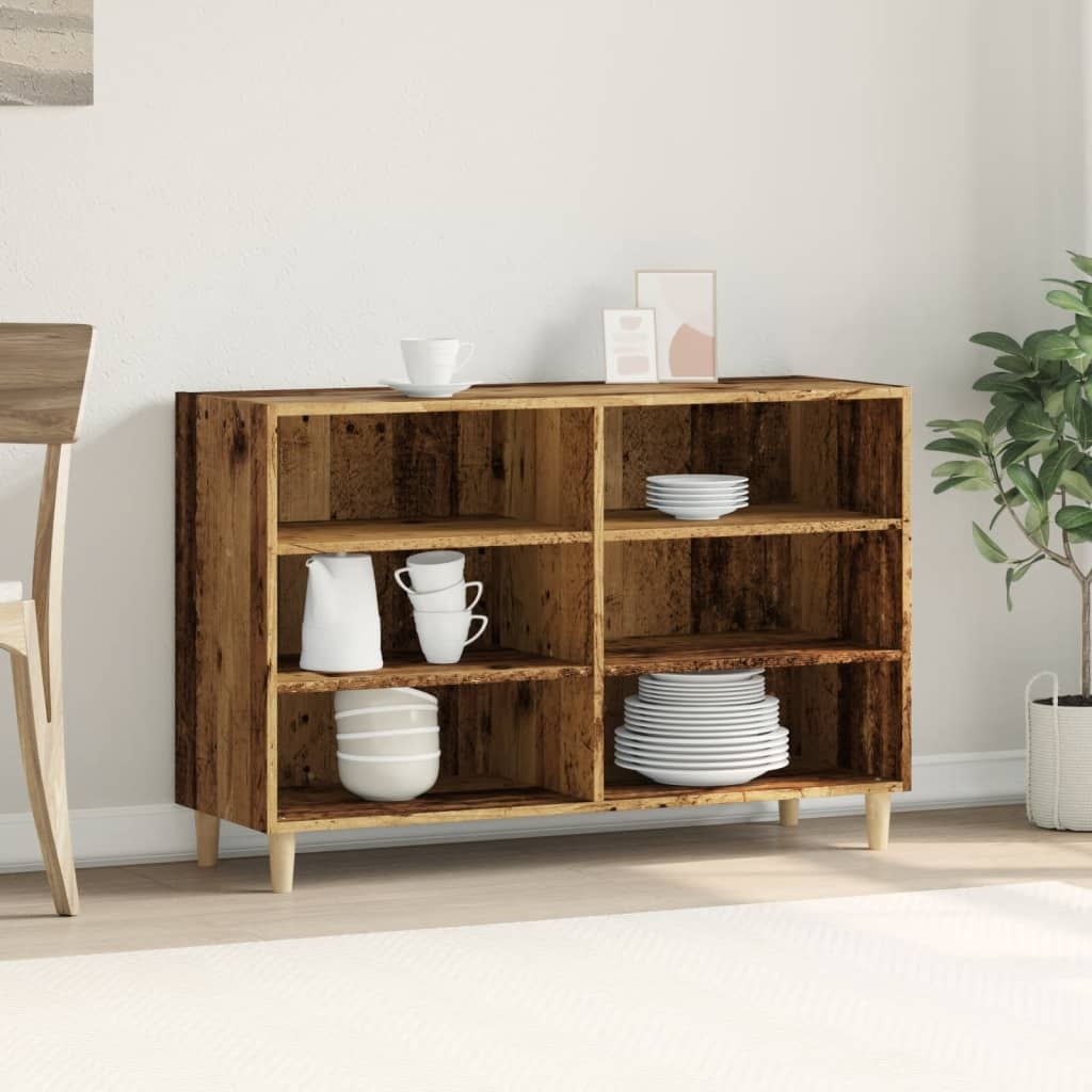 VidaXL Dressoir 103,5x35x70 cm bewerkt hout oud houtkleurig