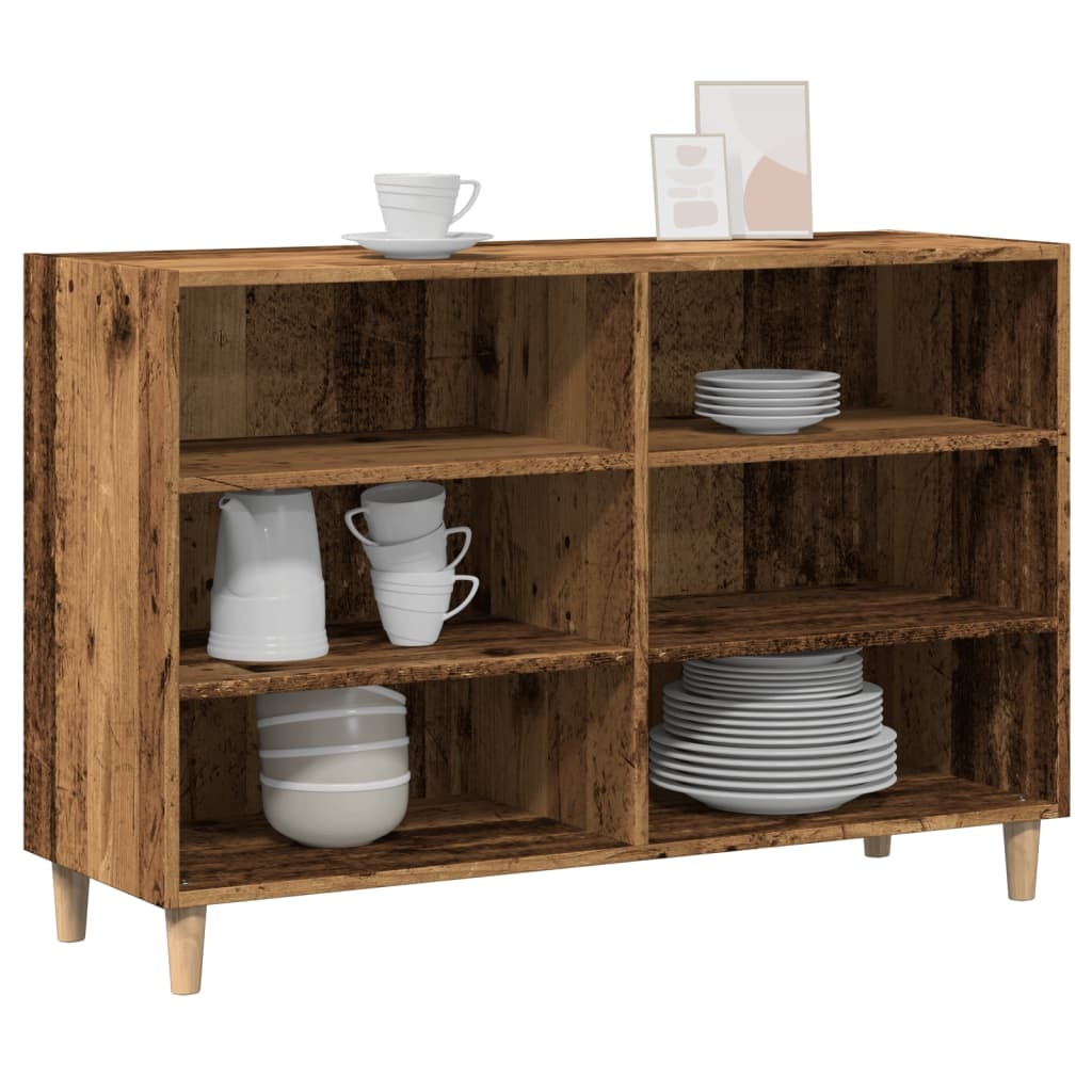VidaXL Dressoir 103,5x35x70 cm bewerkt hout oud houtkleurig