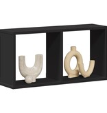 VidaXL Wandkast 60x16x30 cm bewerkt hout zwart