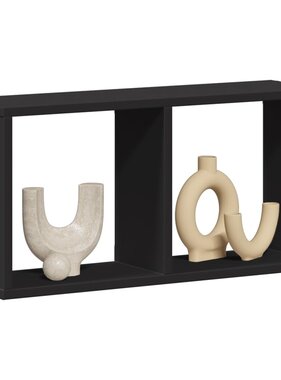 VidaXL Wandkast 60x16x30 cm bewerkt hout zwart