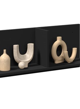 VidaXL Wandkast 70x16,5x30 cm bewerkt hout zwart