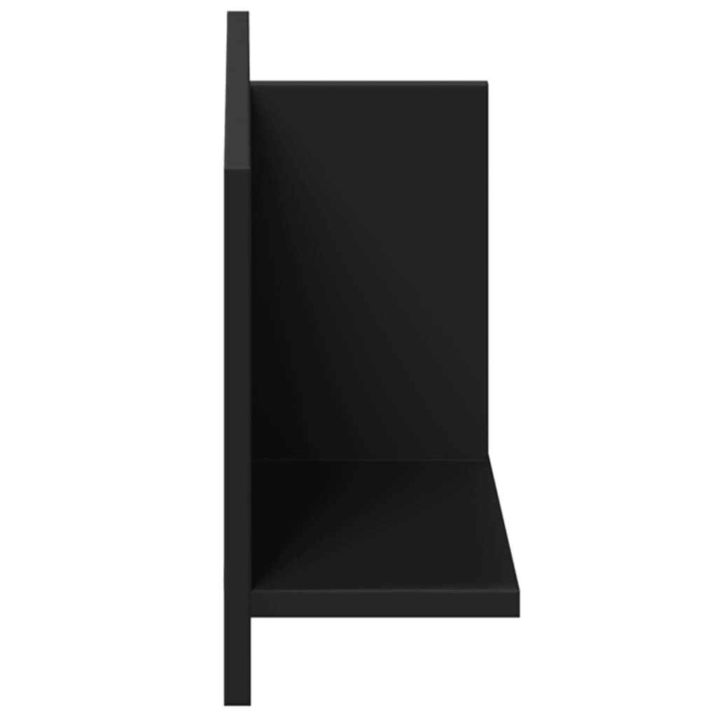 VidaXL Wandkast 70x16,5x30 cm bewerkt hout zwart