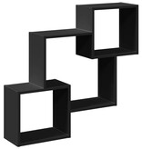 VidaXL Wandkast 78x18x71 cm bewerkt hout zwart