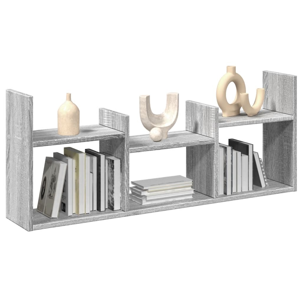 VidaXL Wandkast 100x18x40 cm bewerkt hout grijs sonoma eikenkleurig