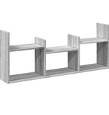 VidaXL Wandkast 100x18x40 cm bewerkt hout grijs sonoma eikenkleurig