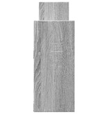 VidaXL Wandkast 100x18x40 cm bewerkt hout grijs sonoma eikenkleurig