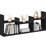 VidaXL Wandkast 100x18x40 cm bewerkt hout zwart