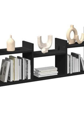 VidaXL Wandkast 100x18x40 cm bewerkt hout zwart