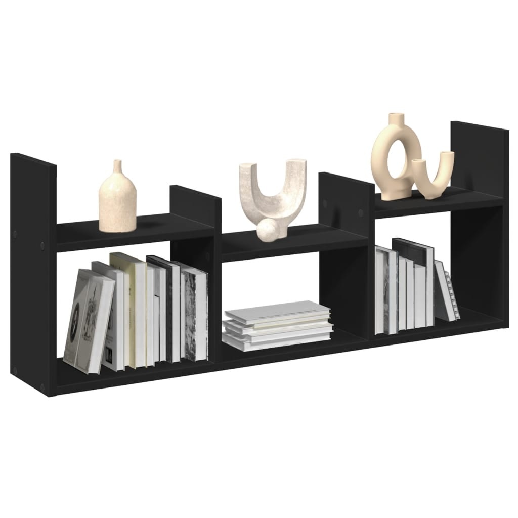 VidaXL Wandkast 100x18x40 cm bewerkt hout zwart