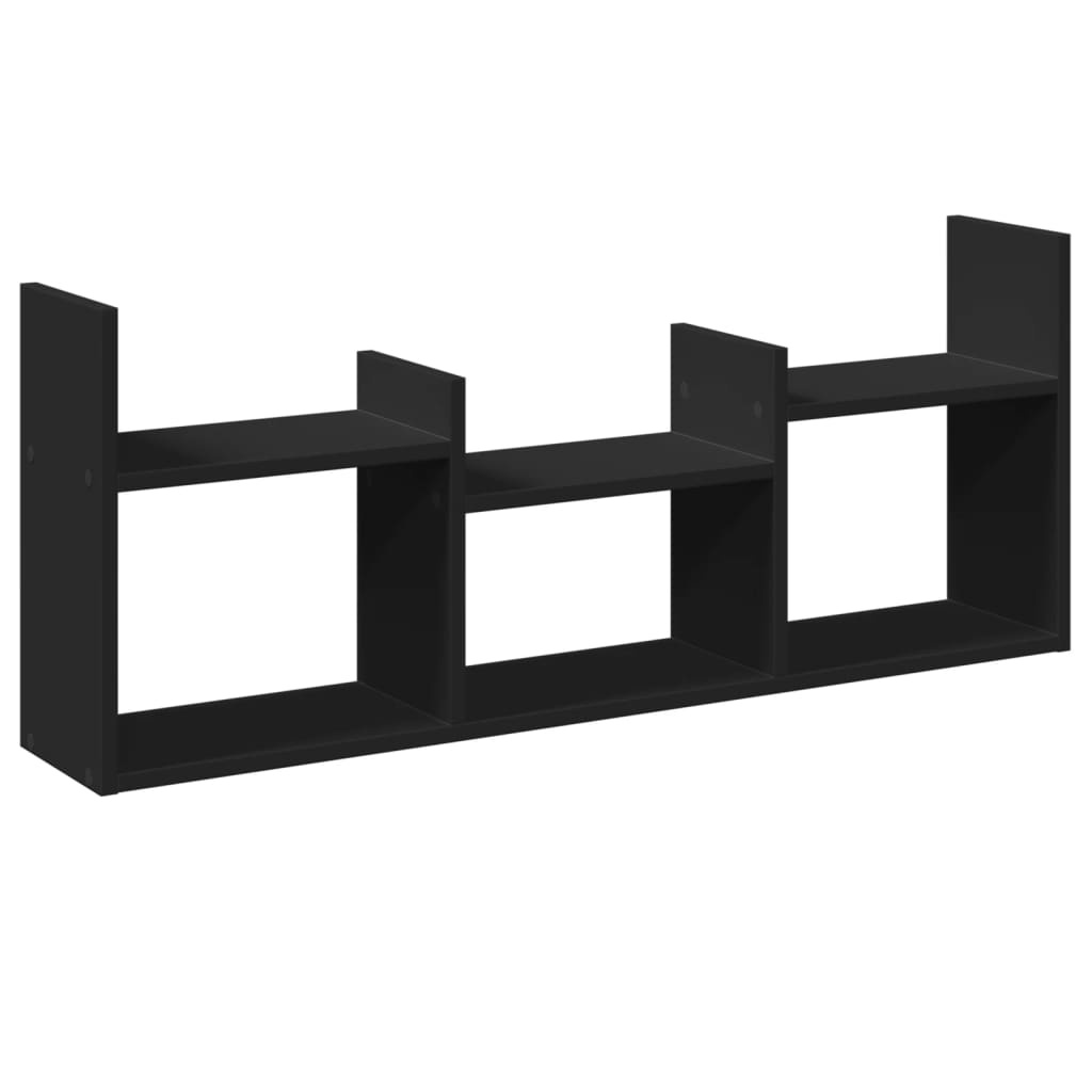 VidaXL Wandkast 100x18x40 cm bewerkt hout zwart