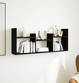 VidaXL Wandkast 100x18x40 cm bewerkt hout zwart