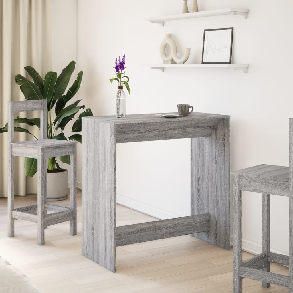 VidaXL Bartafel 102x50x103,5 cm bewerkt hout grijs sonoma eikenkleur
