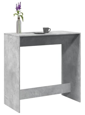 VidaXL Bartafel 102x50x103,5 cm bewerkt hout betongrijs