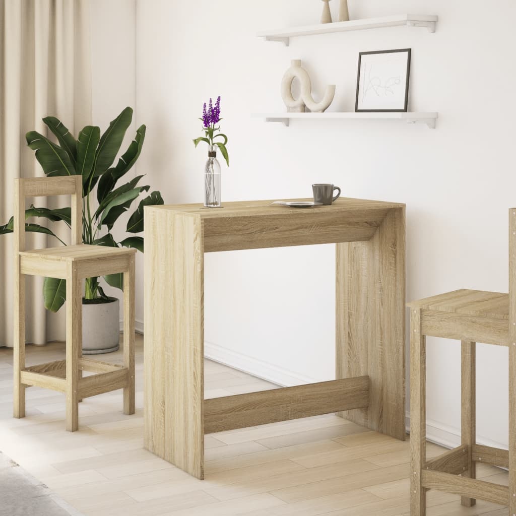 VidaXL Bartafel 102x50x103,5 cm bewerkt hout sonoma eikenkleur