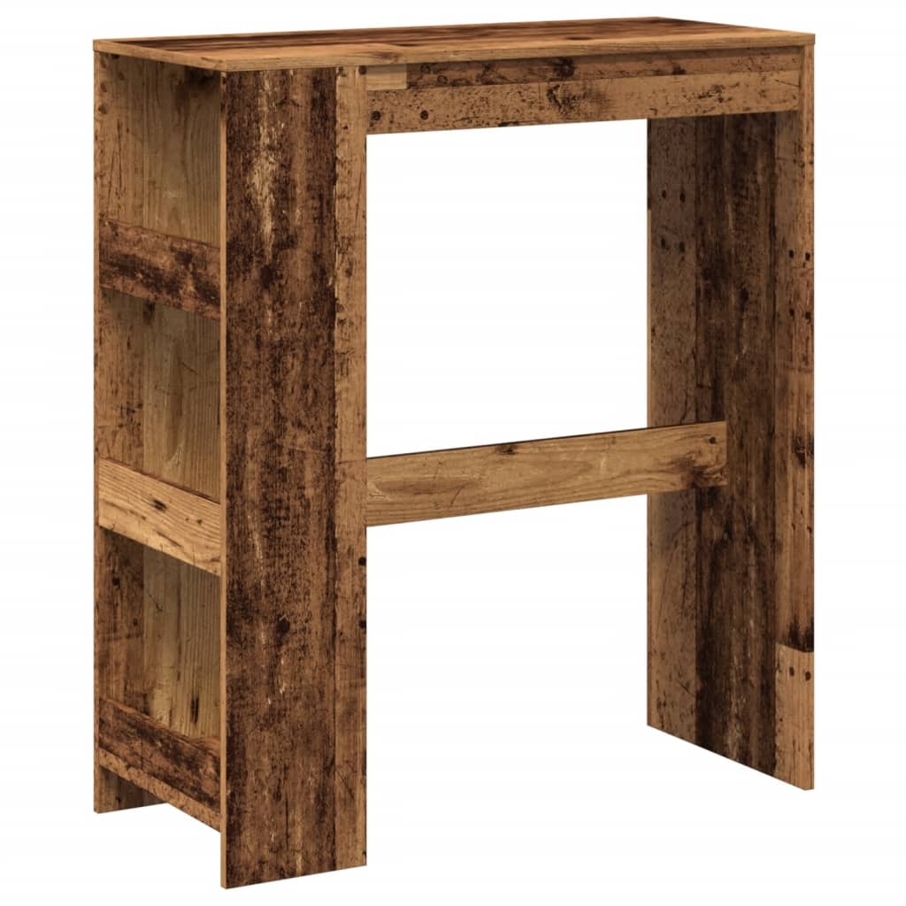 VidaXL Bartafel met rekken 90x40x103,5 cm bewerkt hout oud houtkleurig