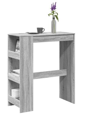 VidaXL Bartafel met rekken 90x40x103,5 cm bewerkt hout grijs sonoma
