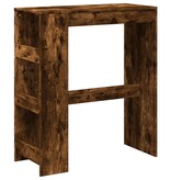 VidaXL Bartafel met rekken 90x40x103,5 cm bewerkt hout gerookt eiken