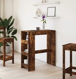 VidaXL Bartafel met rekken 90x40x103,5 cm bewerkt hout gerookt eiken