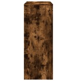VidaXL Bartafel met rekken 90x40x103,5 cm bewerkt hout gerookt eiken