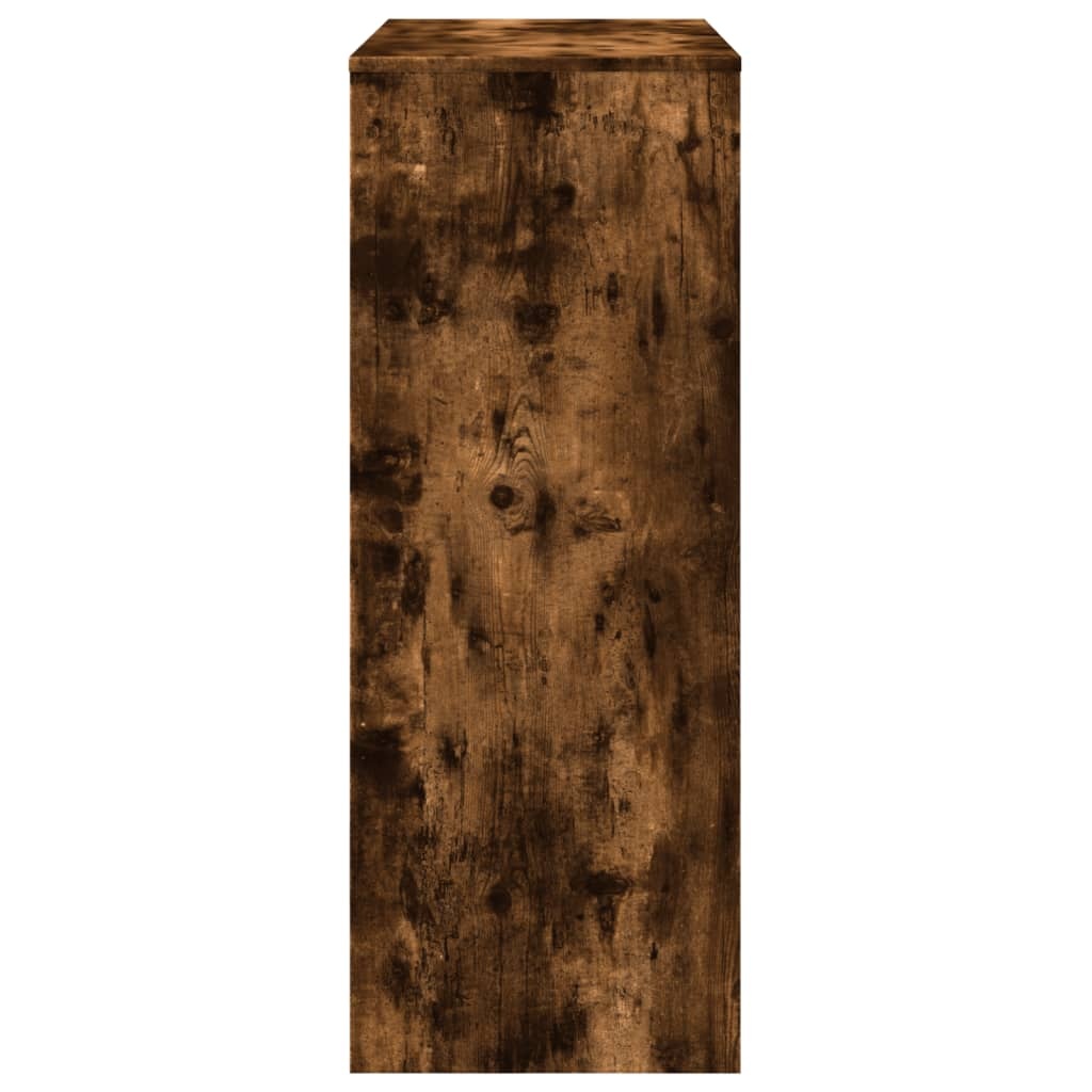 VidaXL Bartafel met rekken 90x40x103,5 cm bewerkt hout gerookt eiken