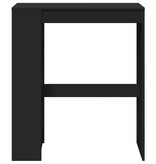 VidaXL Bartafel met rekken 90x40x103,5 cm bewerkt hout zwart
