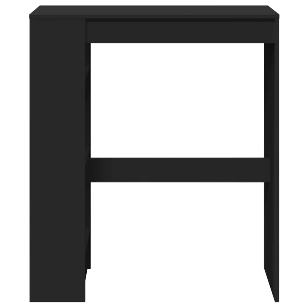 VidaXL Bartafel met rekken 90x40x103,5 cm bewerkt hout zwart