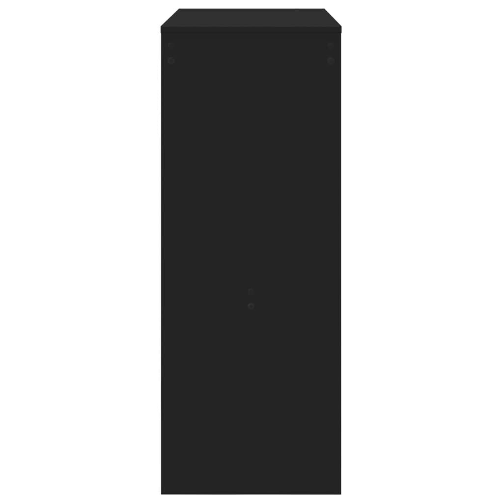 VidaXL Bartafel met rekken 90x40x103,5 cm bewerkt hout zwart