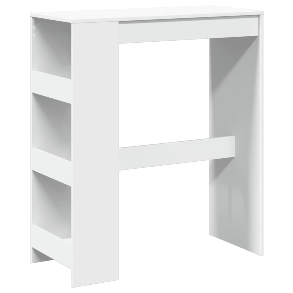 VidaXL Bartafel met rekken 90x40x103,5 cm bewerkt hout wit