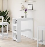 VidaXL Bartafel met rekken 90x40x103,5 cm bewerkt hout wit