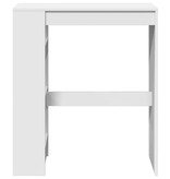 VidaXL Bartafel met rekken 90x40x103,5 cm bewerkt hout wit