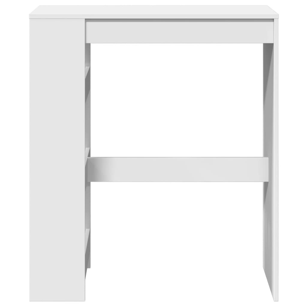VidaXL Bartafel met rekken 90x40x103,5 cm bewerkt hout wit