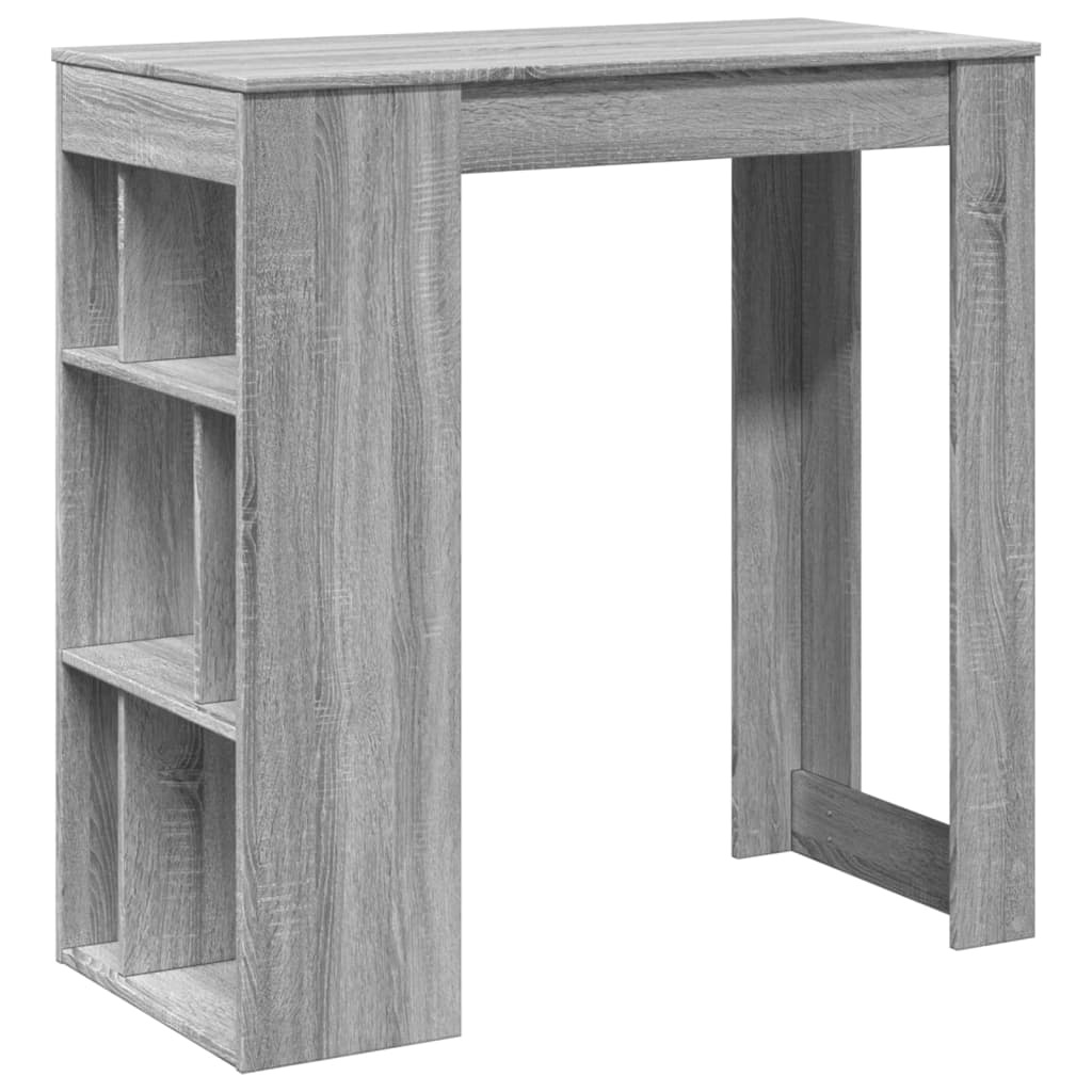 VidaXL Bartafel met rekken 102x50x103,5 cm bewerkt hout grijs sonoma
