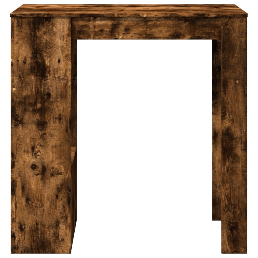 VidaXL Bartafel met rekken 102x50x103,5 cm bewerkt hout gerookt eiken