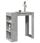 VidaXL Bartafel met rekken 102x50x103,5 cm bewerkt hout betongrijs