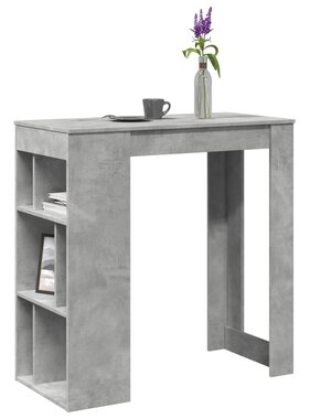 VidaXL Bartafel met rekken 102x50x103,5 cm bewerkt hout betongrijs