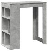 VidaXL Bartafel met rekken 102x50x103,5 cm bewerkt hout betongrijs
