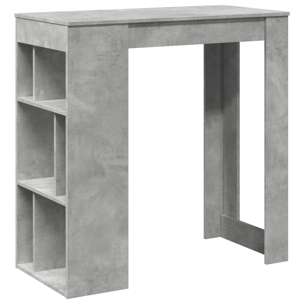 VidaXL Bartafel met rekken 102x50x103,5 cm bewerkt hout betongrijs
