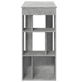 VidaXL Bartafel met rekken 102x50x103,5 cm bewerkt hout betongrijs