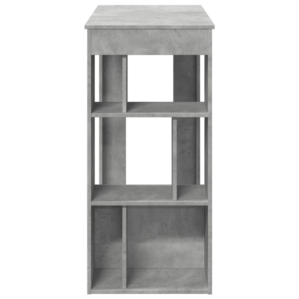 VidaXL Bartafel met rekken 102x50x103,5 cm bewerkt hout betongrijs