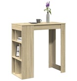 VidaXL Bartafel met rekken 102x50x103,5 cm hout sonoma eikenkleur