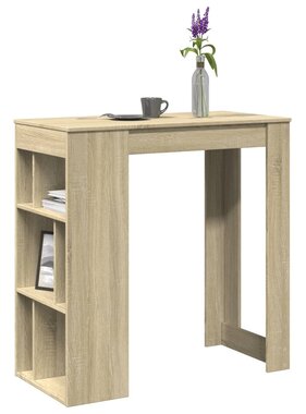 VidaXL Bartafel met rekken 102x50x103,5 cm hout sonoma eikenkleur