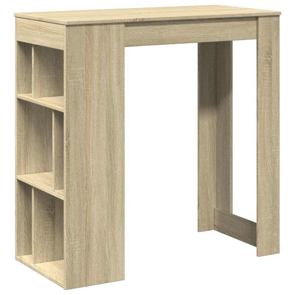 VidaXL Bartafel met rekken 102x50x103,5 cm hout sonoma eikenkleur