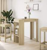 VidaXL Bartafel met rekken 102x50x103,5 cm hout sonoma eikenkleur