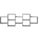 VidaXL Wandschap 129x18x42 cm bewerkt hout betongrijs