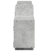 VidaXL Wandschap 129x18x42 cm bewerkt hout betongrijs