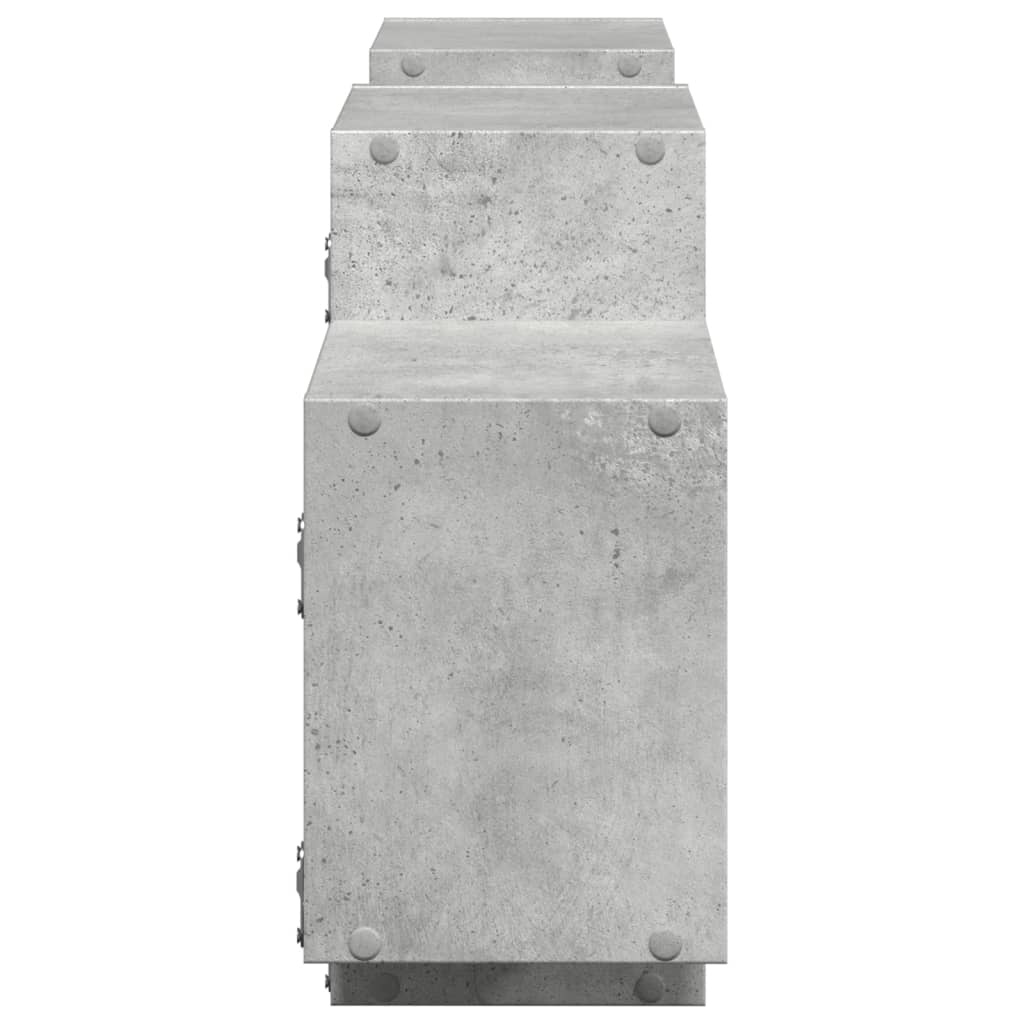 VidaXL Wandschap 129x18x42 cm bewerkt hout betongrijs