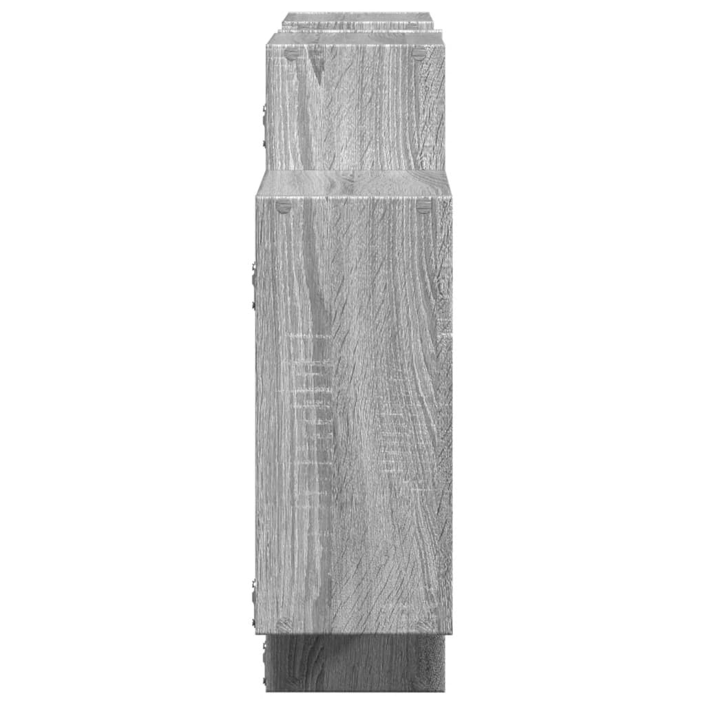 VidaXL Wandschap 159x18x65 cm bewerkt hout grijs sonoma eikenkleurig