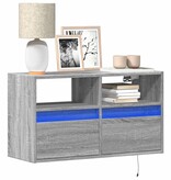 VidaXL Tv-wandmeubel met LED 80x31x45 cm grijs sonoma eikenkleurig