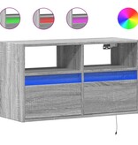 VidaXL Tv-wandmeubel met LED 80x31x45 cm grijs sonoma eikenkleurig