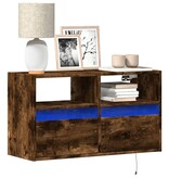 VidaXL Tv-wandmeubel met LED-verlichting 80x31x45 cm gerookt eiken